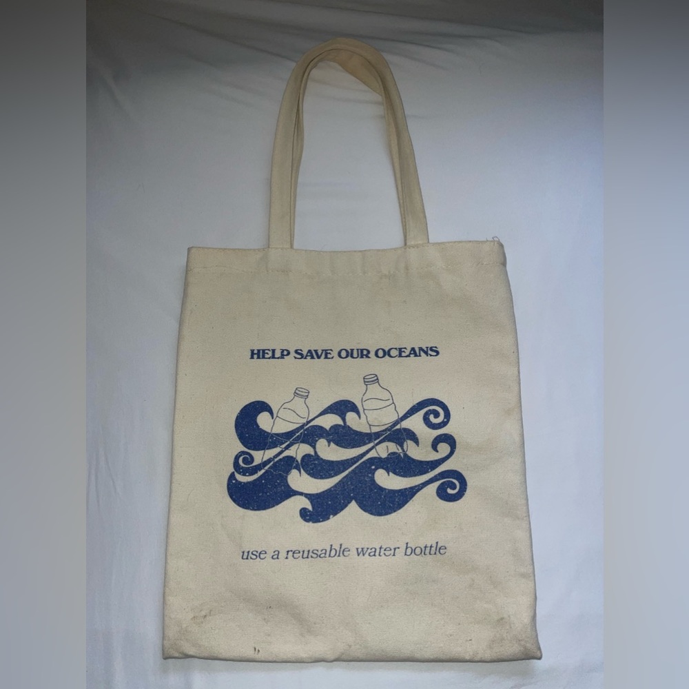 Aurelle swim “help save our oceans” tote bag